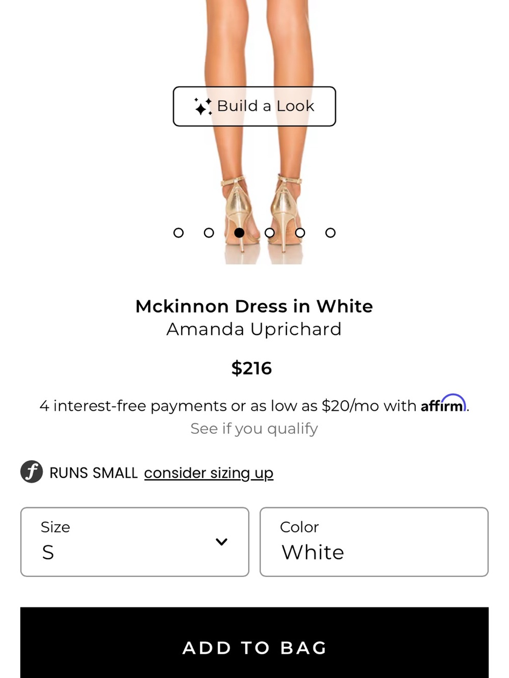 NWT: Amanda Uprichard Mckinnon Dress in White, sz. Small ($216 current retail) - Picture 4 of 10